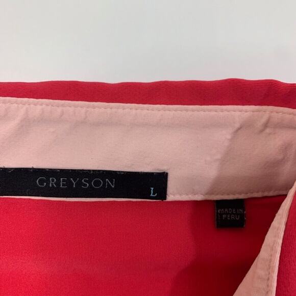 Greyson Polo Shirt Mens L Large Valentine Short Sleeve Nylon Stretch Lightweight - Picture 8 of 13